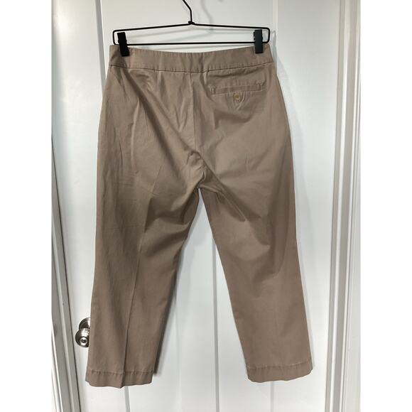 Eileen‎ Fisher Women's Cotton Blend Pockets Flat Front Chino Pants Tan Size 6P - Picture 6 of 9